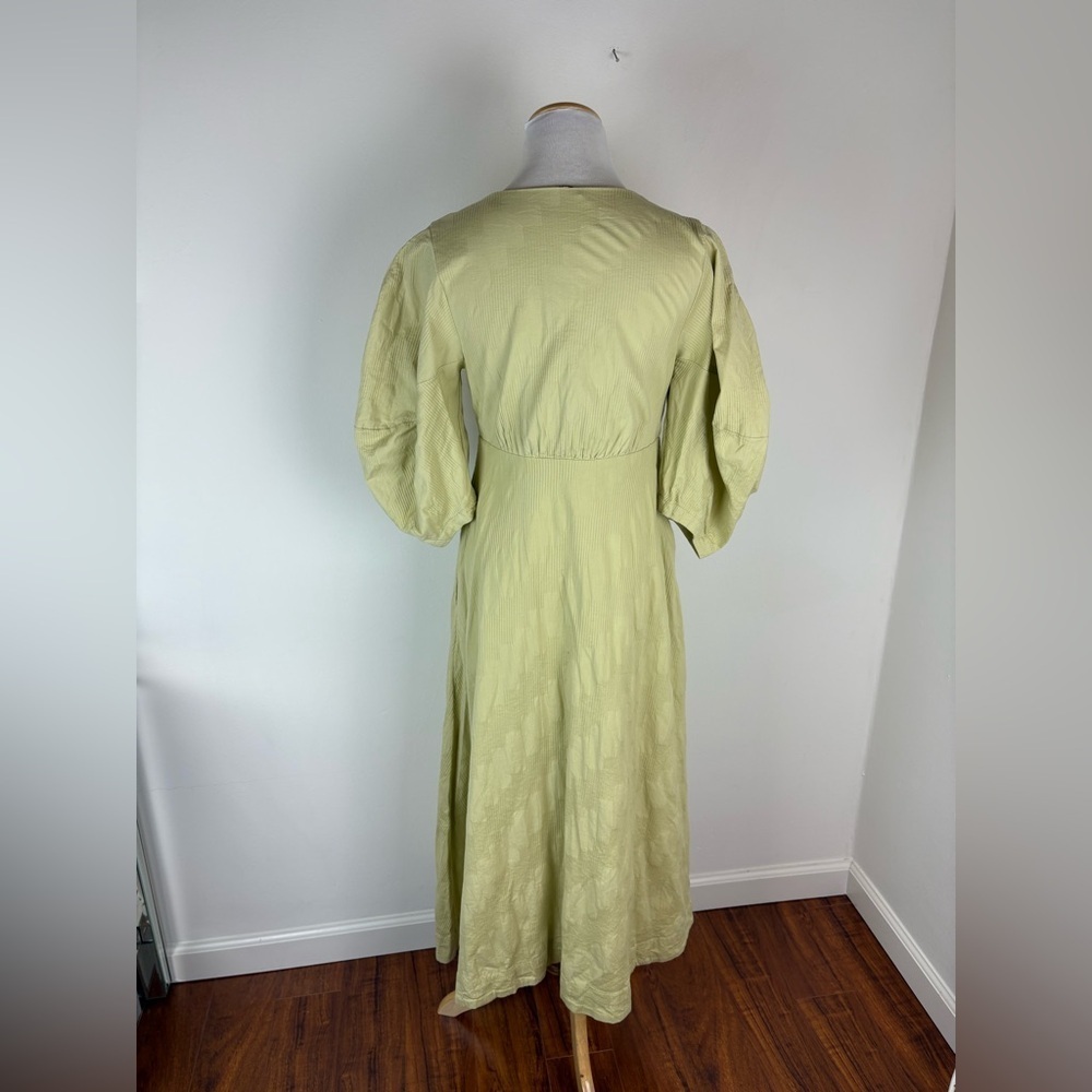 FREE PEOPLE Lydia pistachio Puff sleeve Midi dress Size XS - Picture 3 of 5